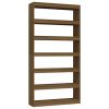 Book Cabinet/Room Divider Honey Brown 39.4"x11.8"x78.7" Solid Wood Pine