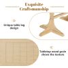 TREXM Retro Style Table 71'' Wooden Rectangular Table with Curved Design Legs (Natural Wood Wash)