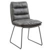 Set of 2 Faux Leather Upholstered Side Chair , Luxurious Dinning chair, Vintage Brown