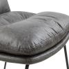 Set of 2 Faux Leather Upholstered Side Chair , Luxurious Dinning chair, Vintage Brown