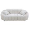 3 Seater Modern Sofa with Deep Channel Tufted Performance Velvet Sofa for Living room/Lounge area(Beige)