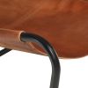 Relaxing Chair Brown Real Leather