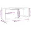 TV Cabinet Smoked Oak 35.4"x13.8"x15.7" Engineered Wood