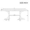 TREXM Retro Style Table 71'' Wooden Rectangular Table with Curved Design Legs (Light Gray)