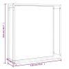 Firewood Rack Matt Black 43.3"x11"x45.7" Steel