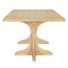 TREXM Retro Style Table 71'' Wooden Rectangular Table with Curved Design Legs (Natural Wood Wash)