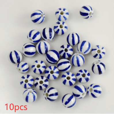 Blue And White Porcelain Ceramic Beads