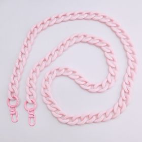 Color Acrylic Chain Mobile Phone Charm Handmade Bag (Option: Pink-21 × 29mm)
