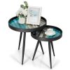 Living Room Set of 2PCS Modern Classic Yet Simper Nesting End Coffee Tables