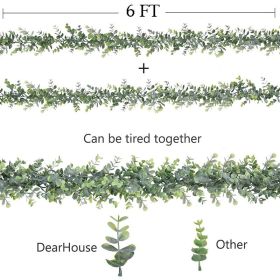 Artificial Eucalyptus Eucalyptus Leaves Auspicious Grass Zamioculcas Leaves Ivy Green Leaves Wedding Celebration Decoration (Color: GREEN)
