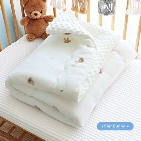 Children's Pure Cotton Wrinkled Gauze And Bean Down Quilt (Option: Star Bunny-Autumn And Winter Thick)