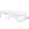 Twin over Full Bunk Bed with Two Drawers and Staircase;  Down Bed can be Converted into Daybed