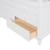Full size Loft Bed with Drawers and Desk;  Wooden Loft Bed with Shelves