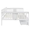 Full size Daybed with Two Drawers, Wood Slat Support