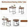 Living Room Set of 2PCS Modern Classic Yet Simper Nesting End Coffee Tables