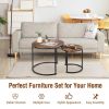 Living Room Set of 2PCS Modern Classic Yet Simper Nesting End Coffee Tables