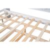 Full Size Platform Bed with Trundle and Shelves