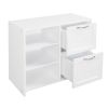 Low Twin Size Loft Bed with Cabinets;  Shelves and Slide