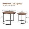 Living Room Set of 2PCS Modern Classic Yet Simper Nesting End Coffee Tables