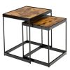 Living Room Set of 2PCS Modern Classic Yet Simper Nesting End Coffee Tables