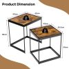 Living Room Set of 2PCS Modern Classic Yet Simper Nesting End Coffee Tables