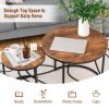 Living Room Set of 2PCS Modern Classic Yet Simper Nesting End Coffee Tables
