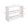 Low Twin Size Loft Bed with Cabinets;  Shelves and Slide
