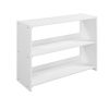 Low Twin Size Loft Bed with Cabinets;  Shelves and Slide