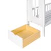 Twin-Over-Twin Bunk Bed with Changeable Table ;  Bunk Bed Turn into Upper Bed and Down Desk with 2 Drawers