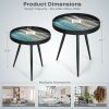 Living Room Set of 2PCS Modern Classic Yet Simper Nesting End Coffee Tables