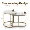Living Room Set of 2PCS Modern Classic Yet Simper Nesting End Coffee Tables