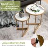 Living Room Set of 2PCS Modern Classic Yet Simper Nesting End Coffee Tables