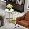 Living Room Set of 2PCS Modern Classic Yet Simper Nesting End Coffee Tables