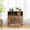 Living Room Funiture Mid-century Storage Door Cabinet Cupboard W/4 Legs