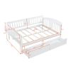 Full size Daybed with Two Drawers, Wood Slat Support