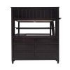 Full size Loft Bed with Drawers and Desk;  Wooden Loft Bed with Shelves