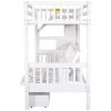 Twin over Full Bunk Bed with Two Drawers and Staircase;  Down Bed can be Converted into Daybed