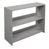 Low Twin Size Loft Bed with Cabinets;  Shelves and Slide