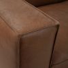 Vanessa Full Aniline Leather Stationary Sofa