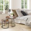 Living Room Set of 2PCS Modern Classic Yet Simper Nesting End Coffee Tables