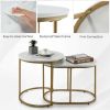 Living Room Set of 2PCS Modern Classic Yet Simper Nesting End Coffee Tables