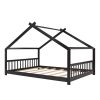 Full Size House Bed Wood Bed