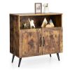 Living Room Funiture Mid-century Storage Door Cabinet Cupboard W/4 Legs