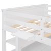 Full size Loft Bed with Drawers and Desk;  Wooden Loft Bed with Shelves