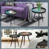 Living Room Set of 2PCS Modern Classic Yet Simper Nesting End Coffee Tables