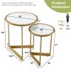 Living Room Set of 2PCS Modern Classic Yet Simper Nesting End Coffee Tables
