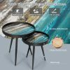 Living Room Set of 2PCS Modern Classic Yet Simper Nesting End Coffee Tables