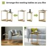 Living Room Set of 2PCS Modern Classic Yet Simper Nesting End Coffee Tables
