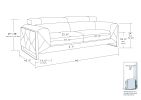 Global United Top Grain Italian Leather Sofa