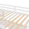Full size Loft Bed with Drawers and Desk;  Wooden Loft Bed with Shelves